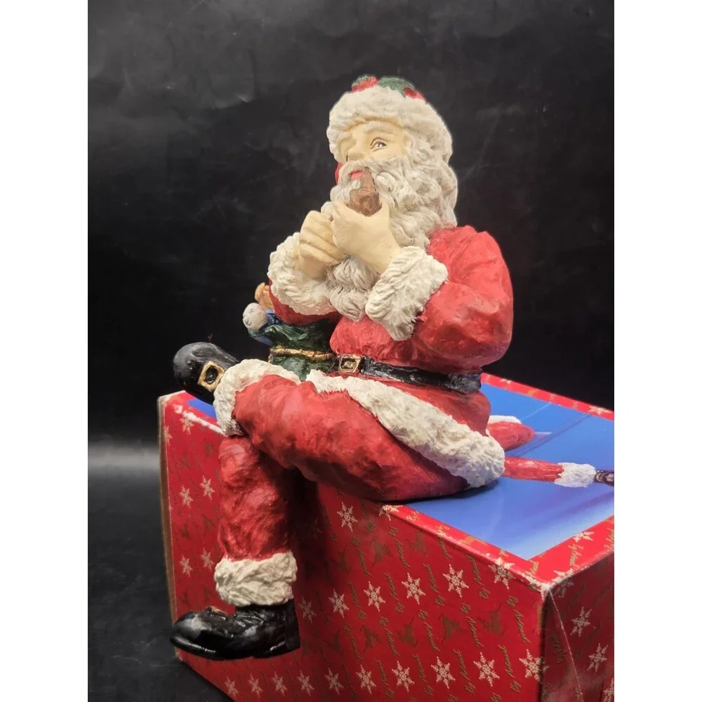 Vtg Artmark Santa Claus Leg Crossed Shelf Sitter Figurine Christmas Holiday 8